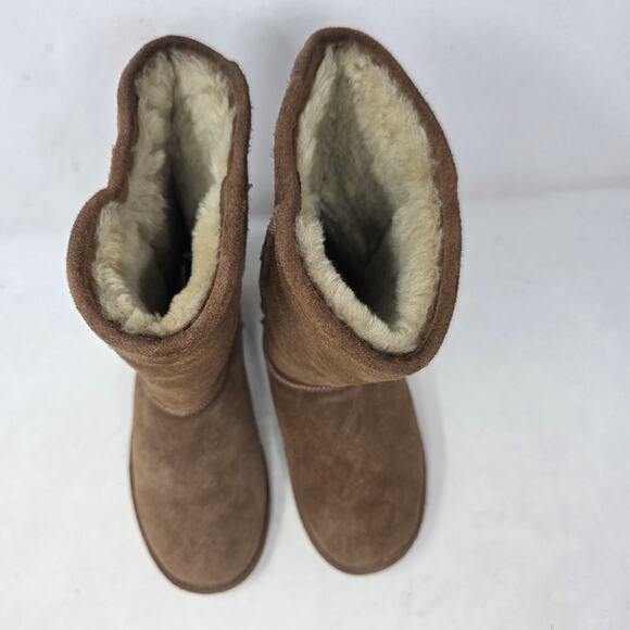 Bearpaw Brown Suede Shearling Lined Winter Boots Womens Size 9 - Picture 4 of 8